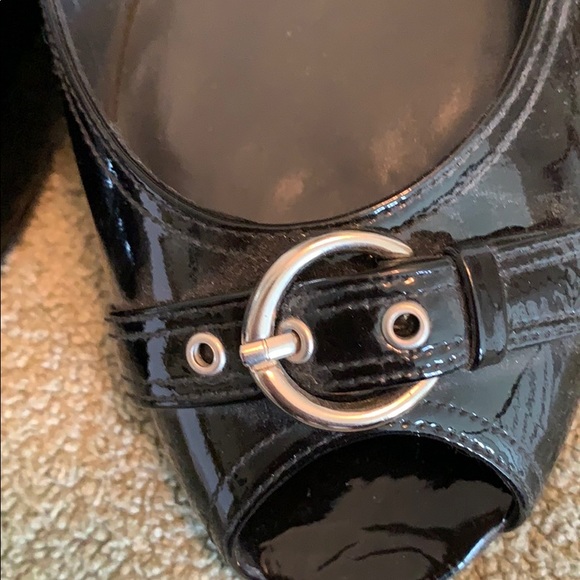 Patent flat Stuart Weitzman Blk size 11.5 - Picture 3 of 7
